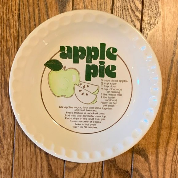 VINTAGE APPLE PIE RECIPE BAKING PLATE, EXCELLENT CONDITION!!! - Picture 1 of 2